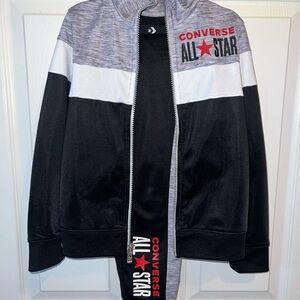Converse All Star Black and Gray Track Suit sz 5